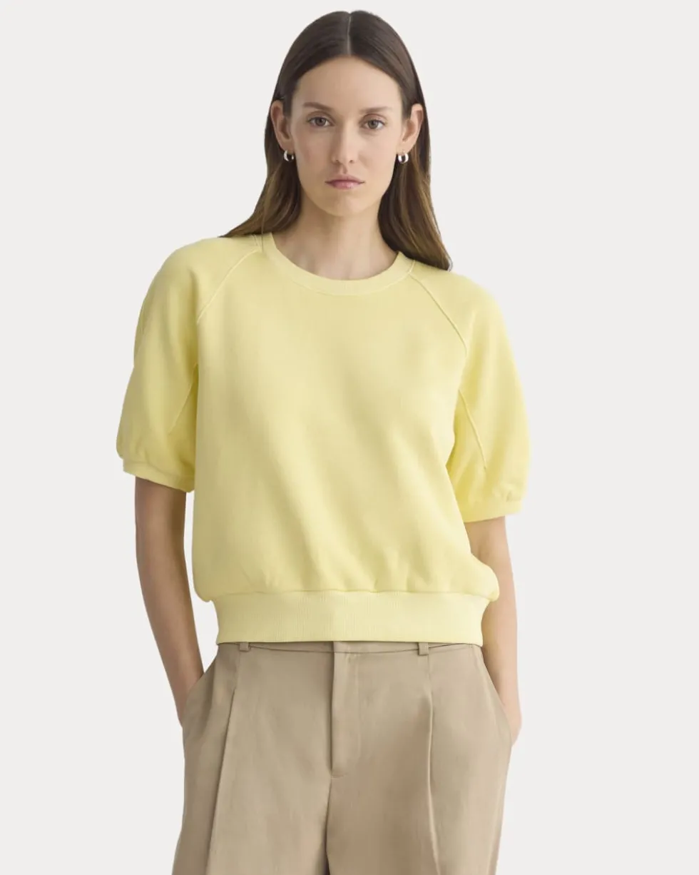 Lightweight Terry Blouson Short-Sleeve Crew