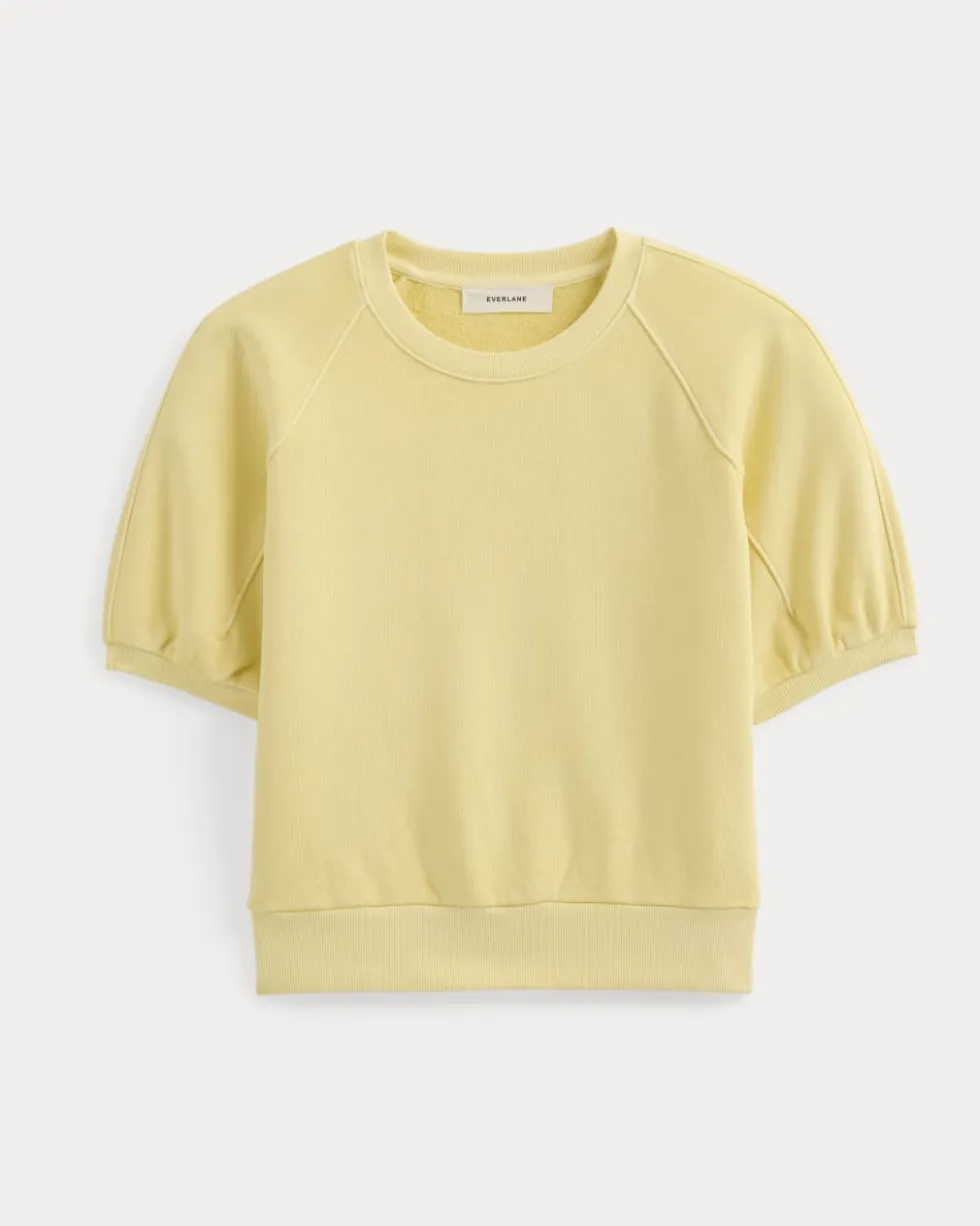 Lightweight Terry Blouson Short-Sleeve Crew