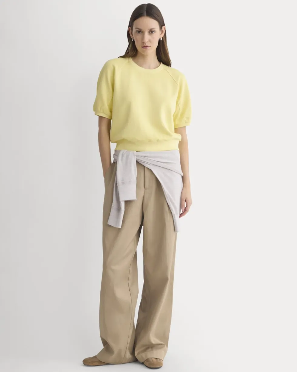 Lightweight Terry Blouson Short-Sleeve Crew