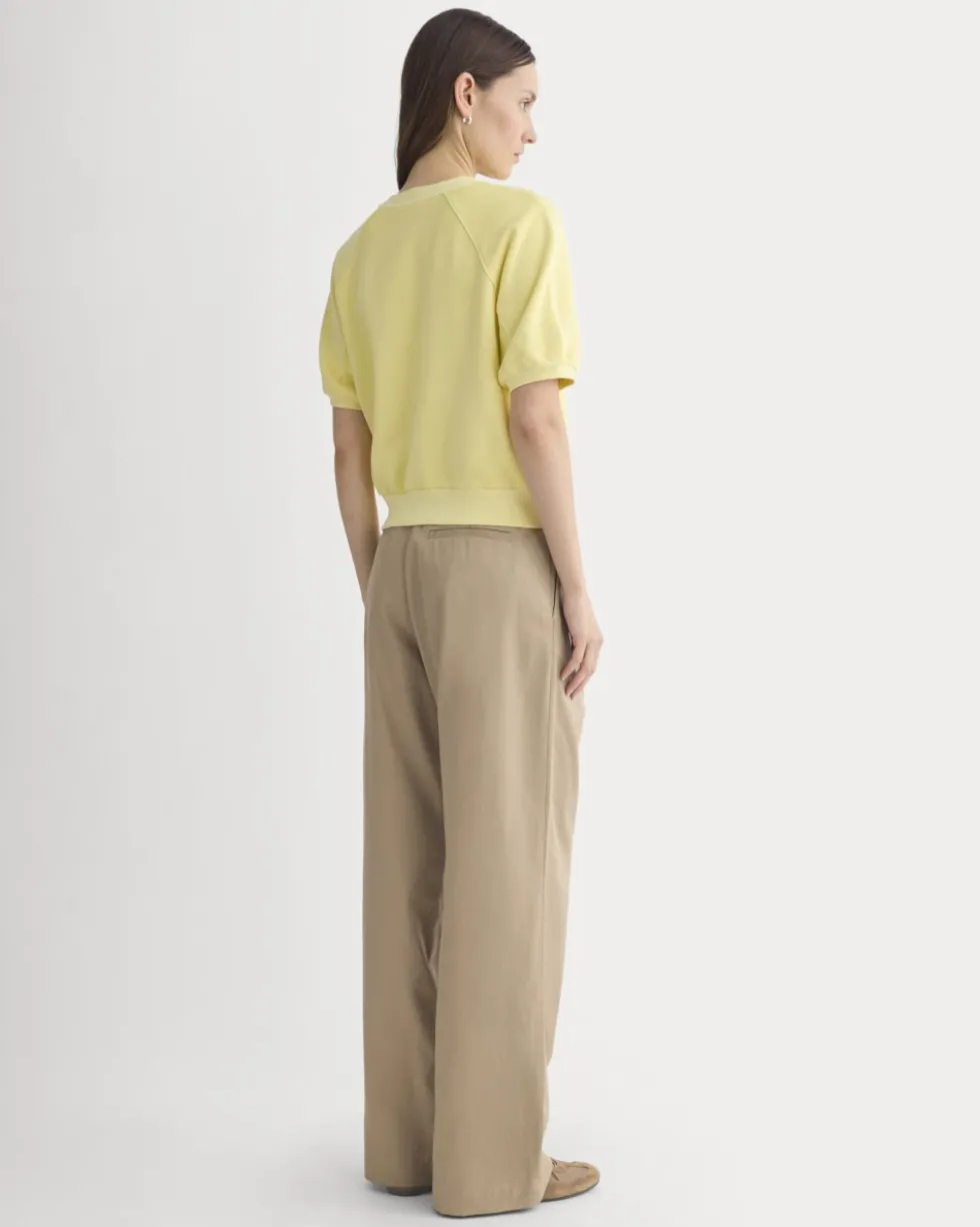 Lightweight Terry Blouson Short-Sleeve Crew