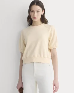 Lightweight Terry Blouson Short-Sleeve Crew