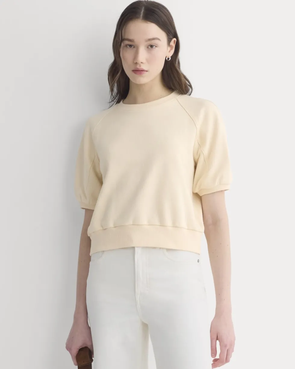 Lightweight Terry Blouson Short-Sleeve Crew