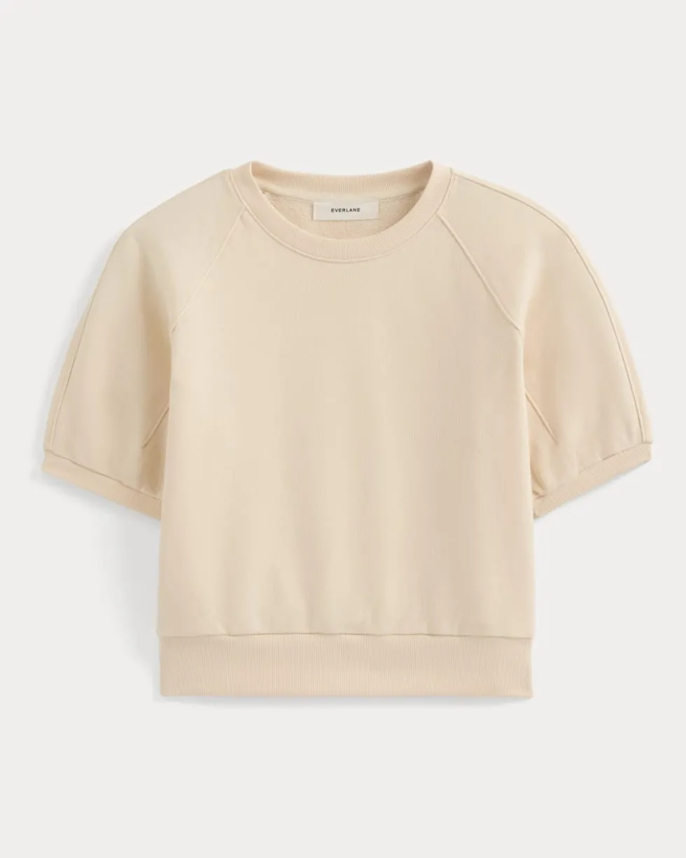 Lightweight Terry Blouson Short-Sleeve Crew