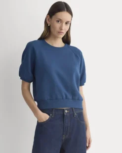 Lightweight Terry Blouson Short-Sleeve Crew