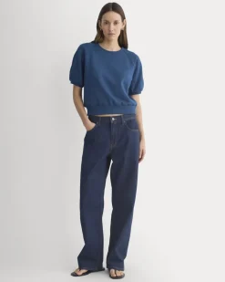 Lightweight Terry Blouson Short-Sleeve Crew