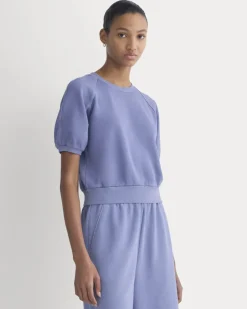 Lightweight Terry Blouson Short-Sleeve Crew