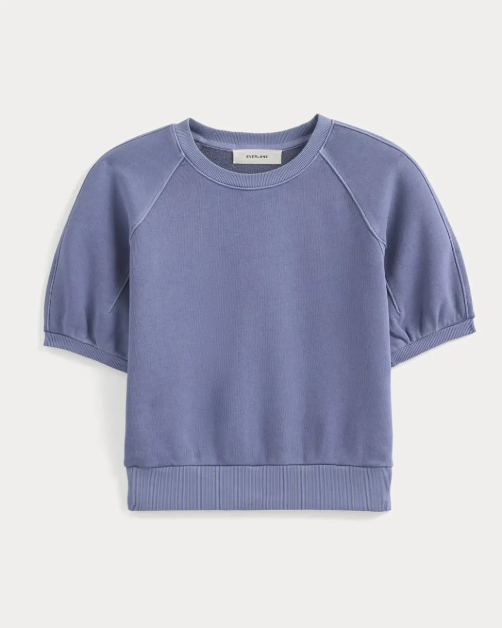 Lightweight Terry Blouson Short-Sleeve Crew