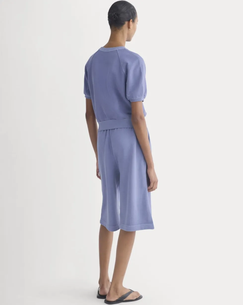 Lightweight Terry Blouson Short-Sleeve Crew