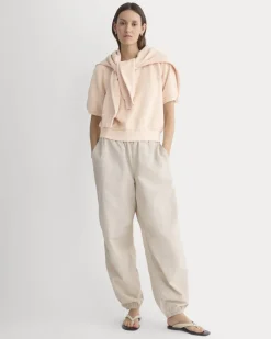 Lightweight Terry Blouson Short-Sleeve Crew