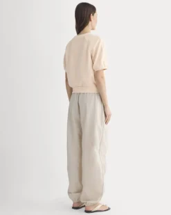 Lightweight Terry Blouson Short-Sleeve Crew
