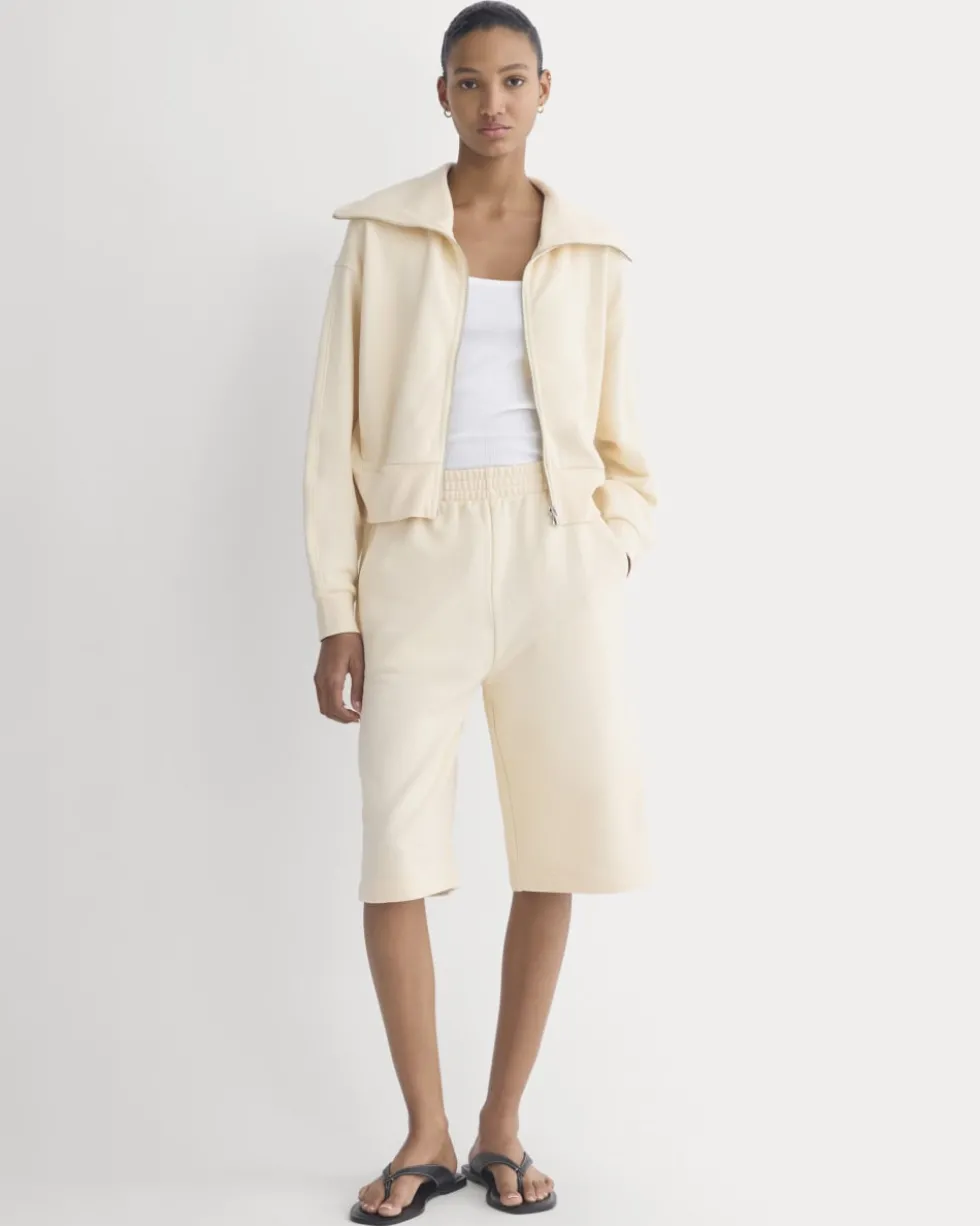 Lightweight Terry Cropped Full-Zip
