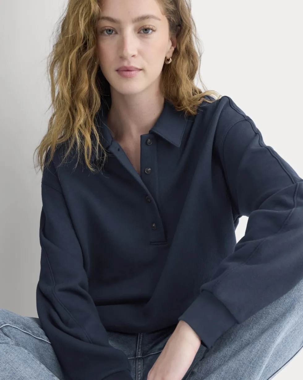 Lightweight Terry Polo Sweatshirt