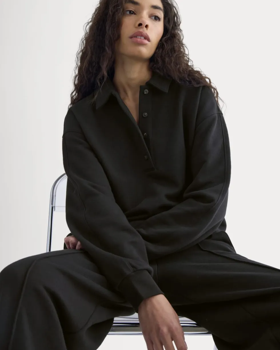 Lightweight Terry Polo Sweatshirt