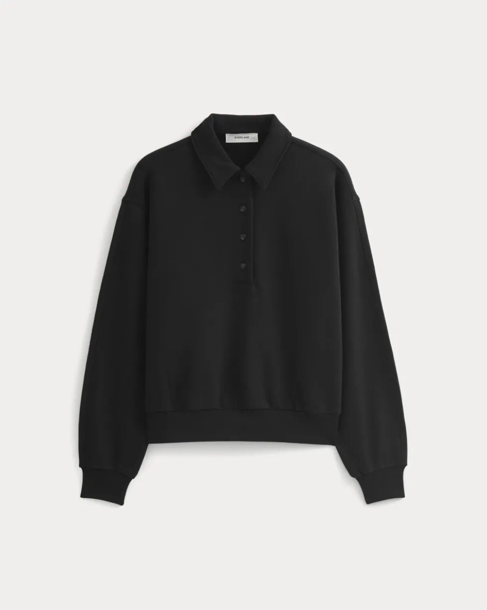Lightweight Terry Polo Sweatshirt