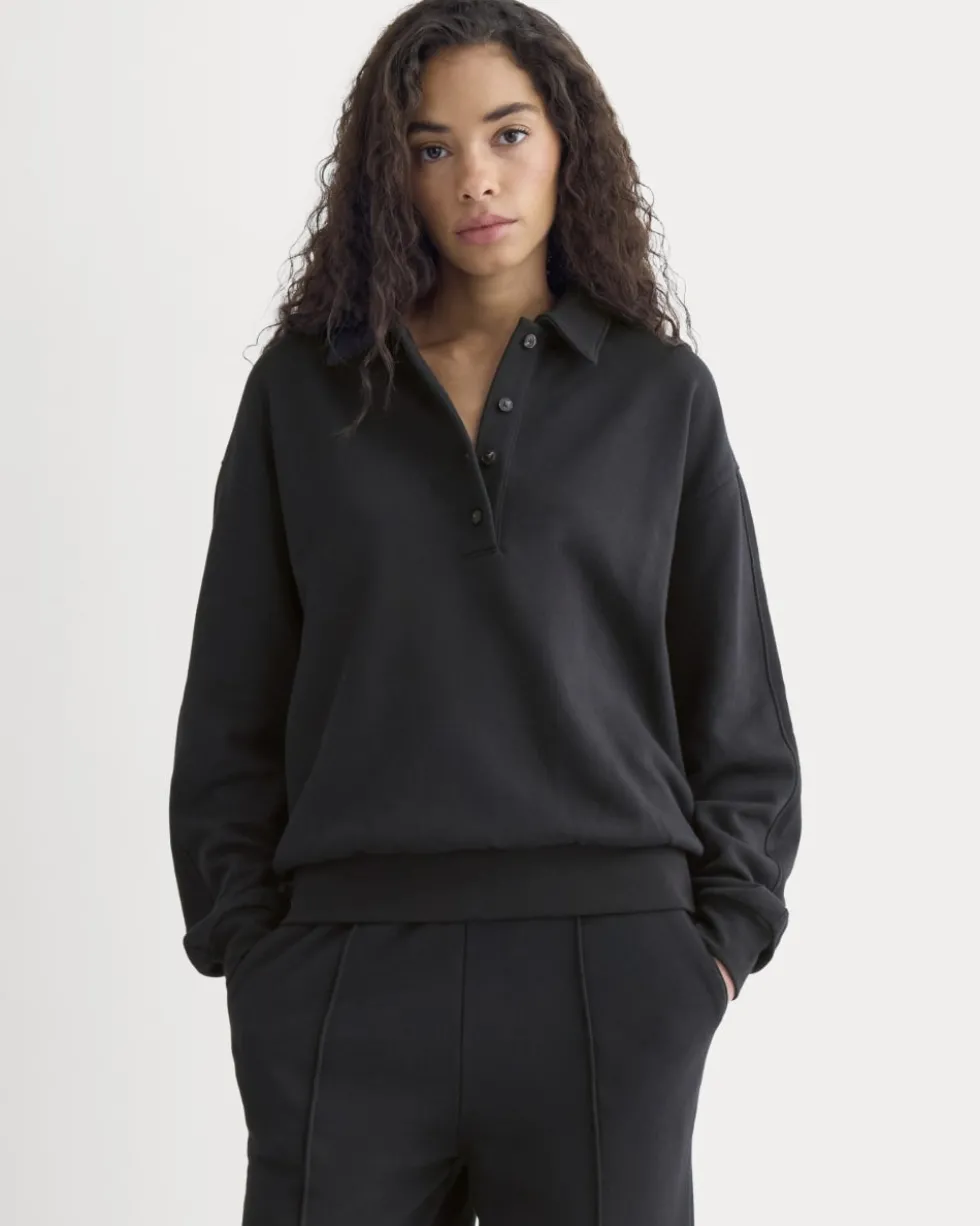 Lightweight Terry Polo Sweatshirt