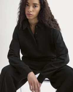 Lightweight Terry Polo Sweatshirt