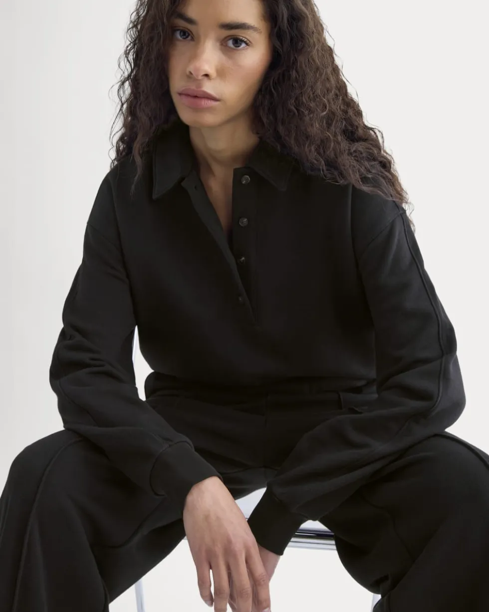 Lightweight Terry Polo Sweatshirt