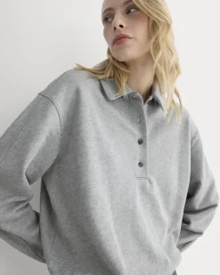Lightweight Terry Polo Sweatshirt
