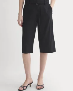 Long Tailored Short in Stretch Linen