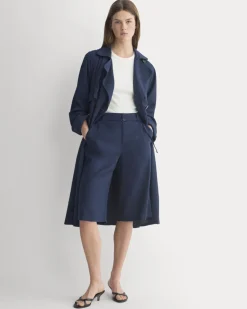 Long Tailored Short in Stretch Linen