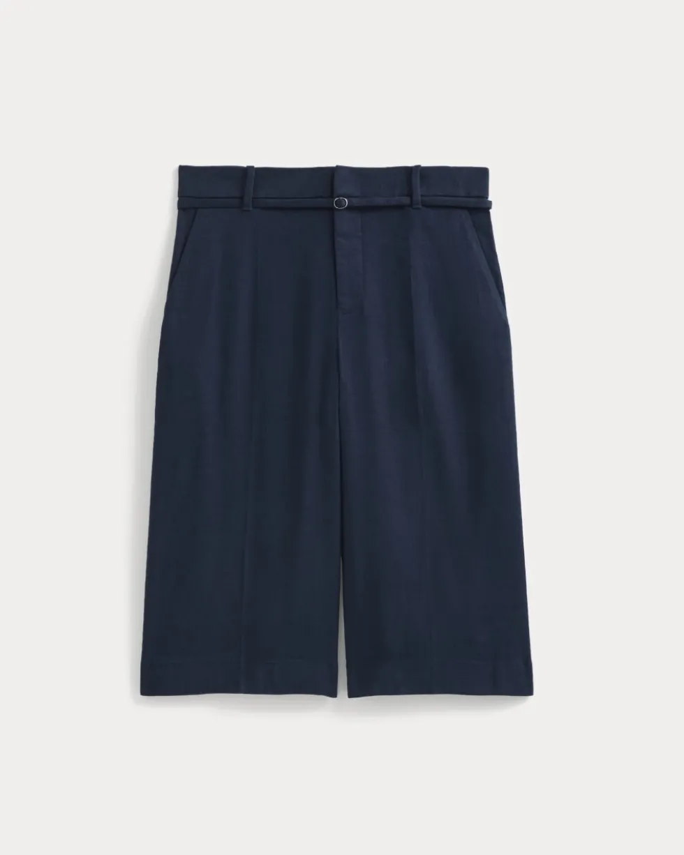Long Tailored Short in Stretch Linen