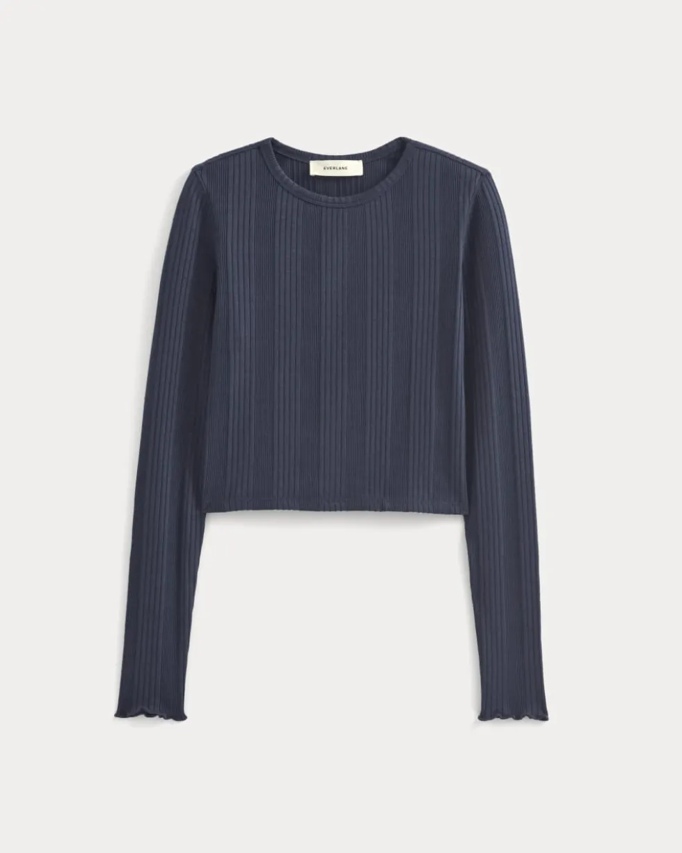 Lounge Rib Cropped Shirt