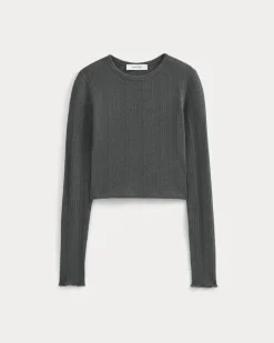 Lounge Rib Cropped Shirt