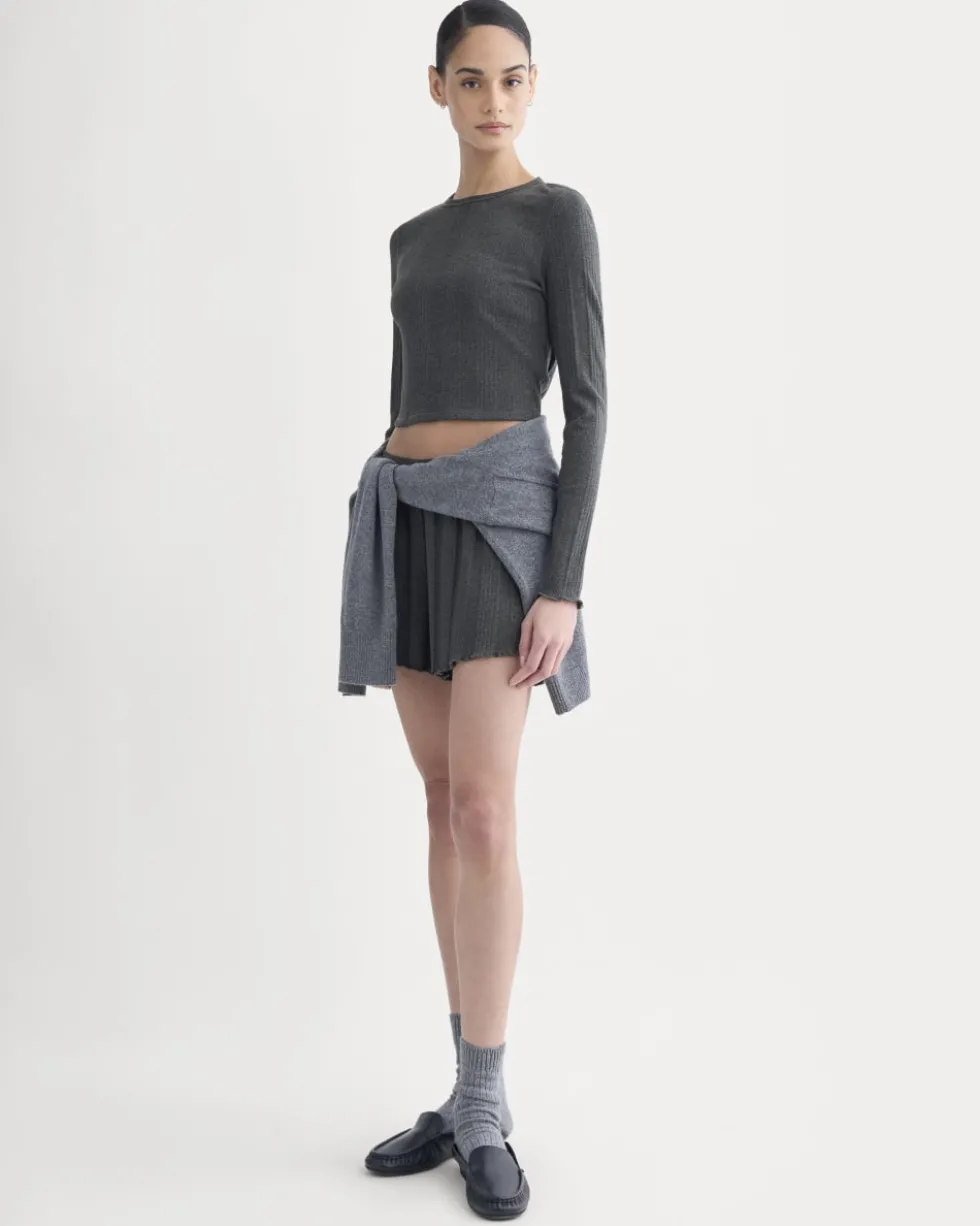 Lounge Rib Cropped Shirt
