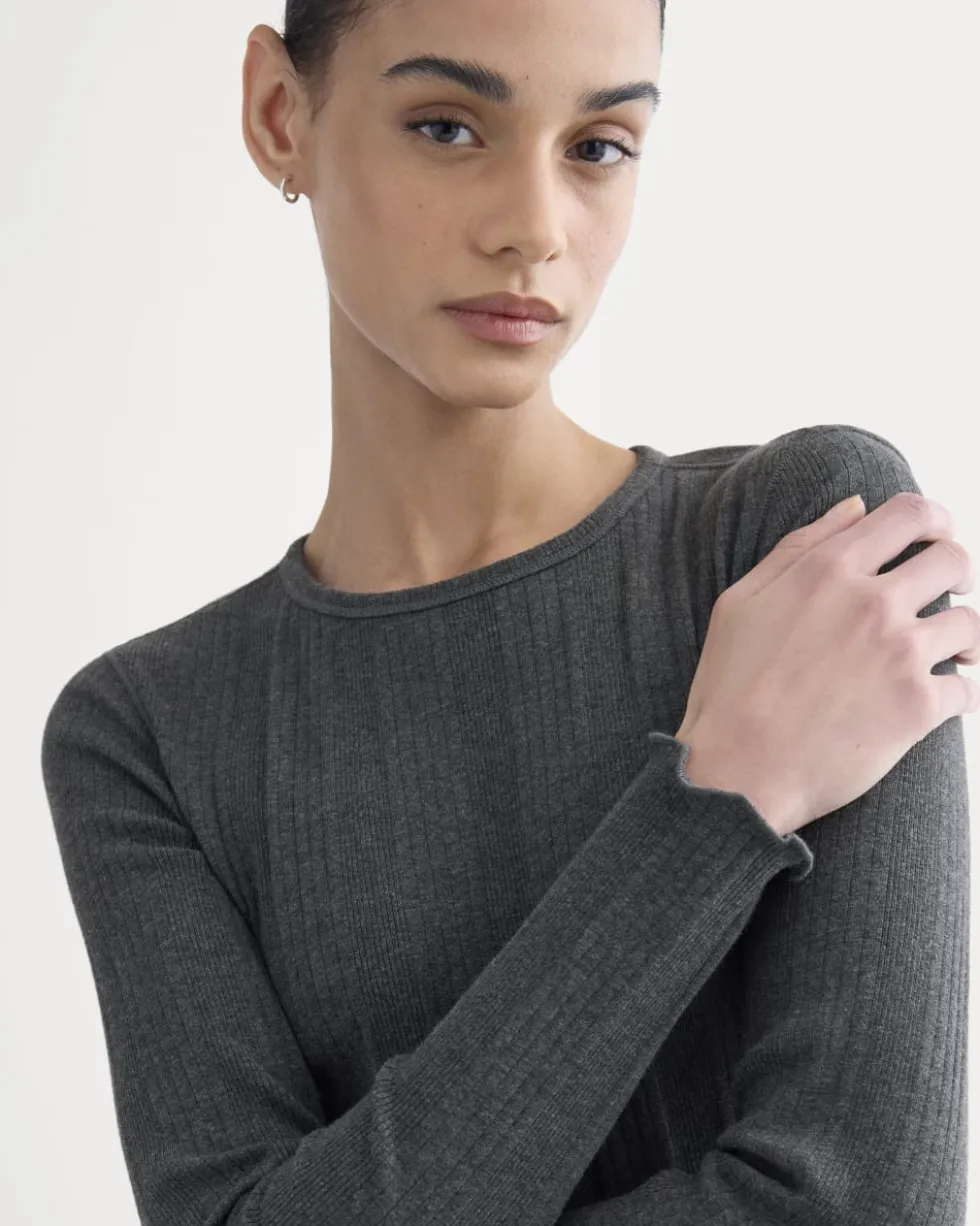 Lounge Rib Cropped Shirt