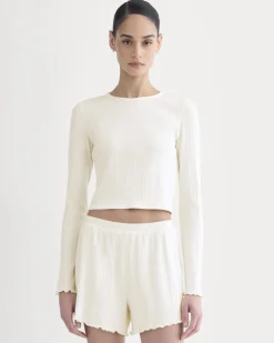 Lounge Rib Cropped Shirt