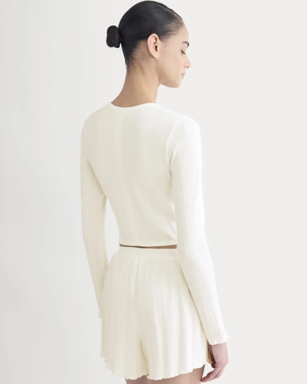 Lounge Rib Cropped Shirt