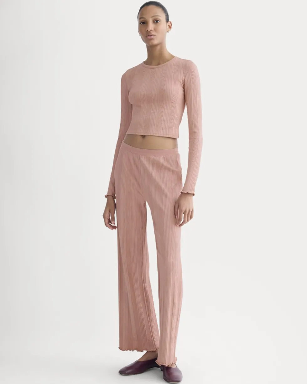 Lounge Rib Cropped Shirt