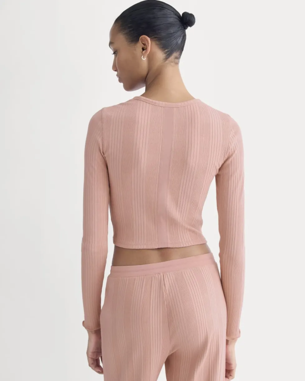 Lounge Rib Cropped Shirt