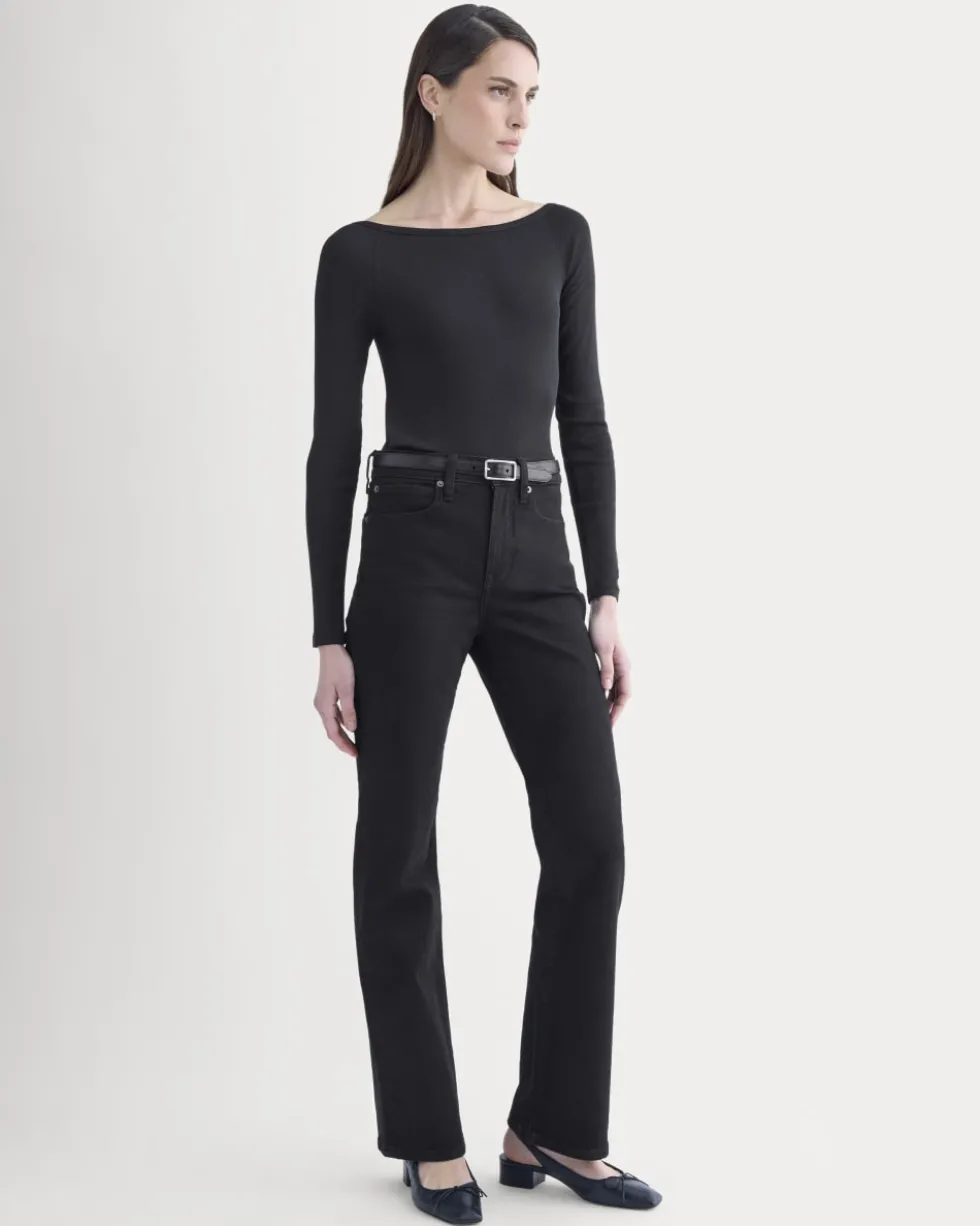 Luxe Rib Boatneck Top