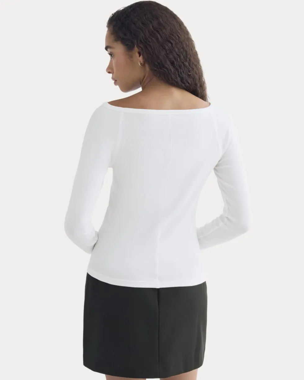 Luxe Rib Boatneck Top