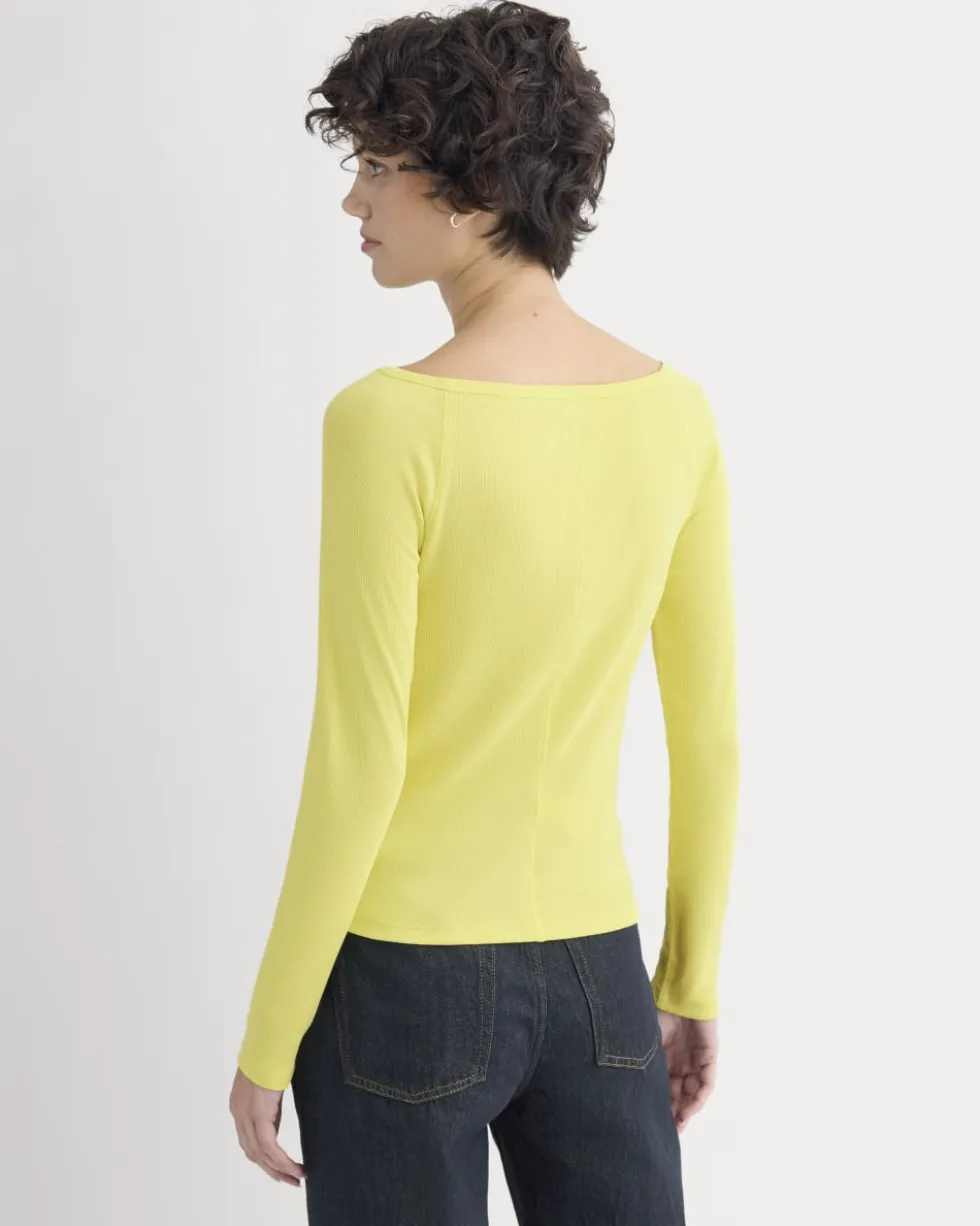 Luxe Rib Boatneck Top