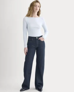 Luxe Rib Boatneck Top