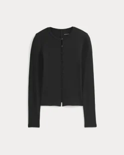 Luxe Rib Button-Up Top