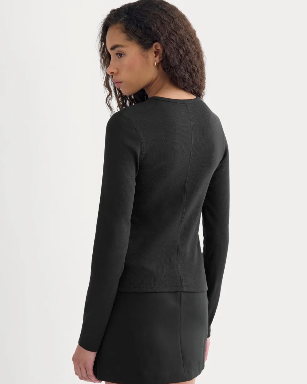 Luxe Rib Button-Up Top