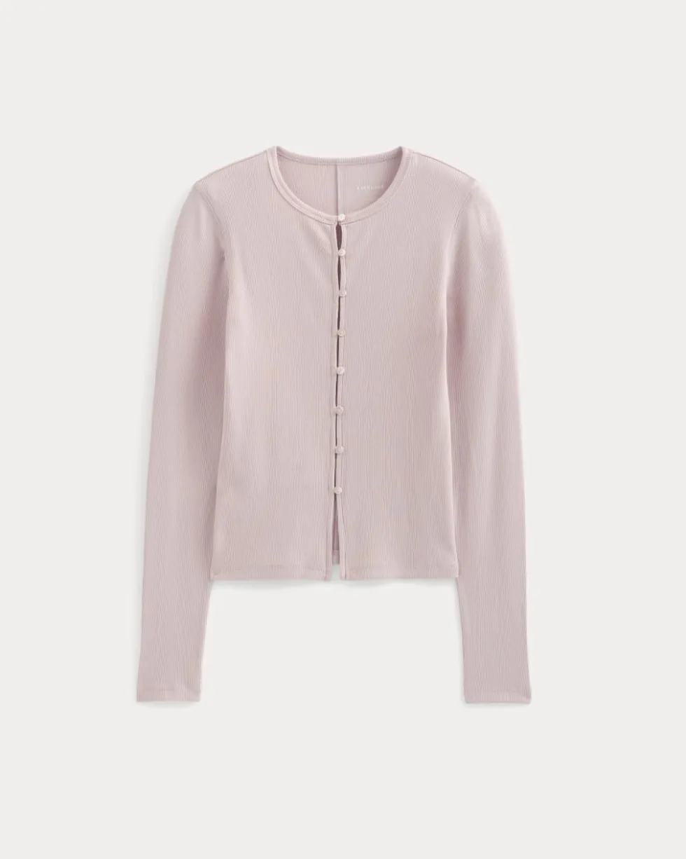 Luxe Rib Button-Up Top
