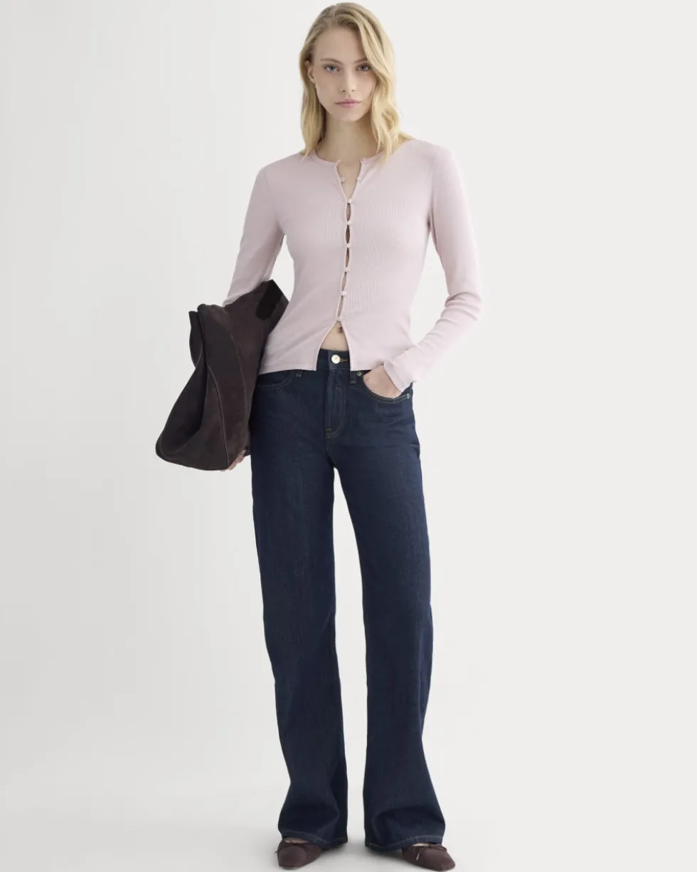Luxe Rib Button-Up Top
