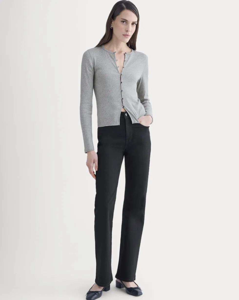 Luxe Rib Button-Up Top