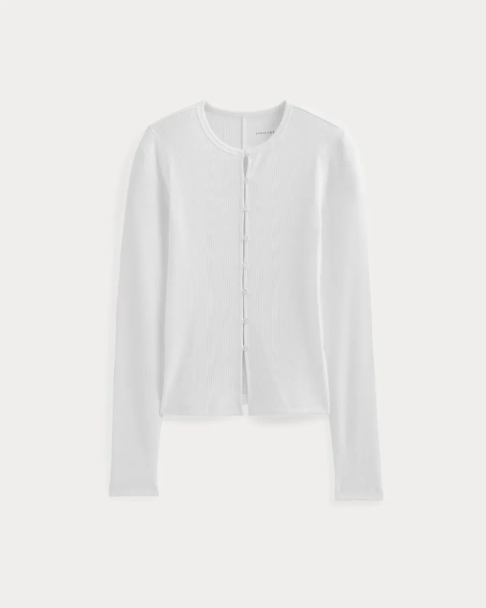 Luxe Rib Button-Up Top
