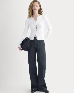Luxe Rib Button-Up Top