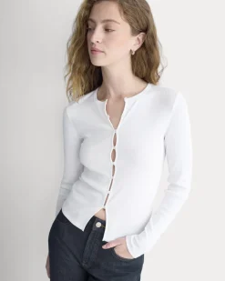 Luxe Rib Button-Up Top