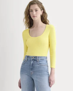 Luxe Rib Deep U-Neck Top