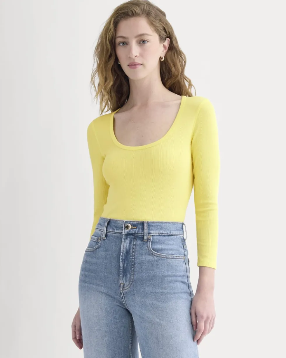 Luxe Rib Deep U-Neck Top
