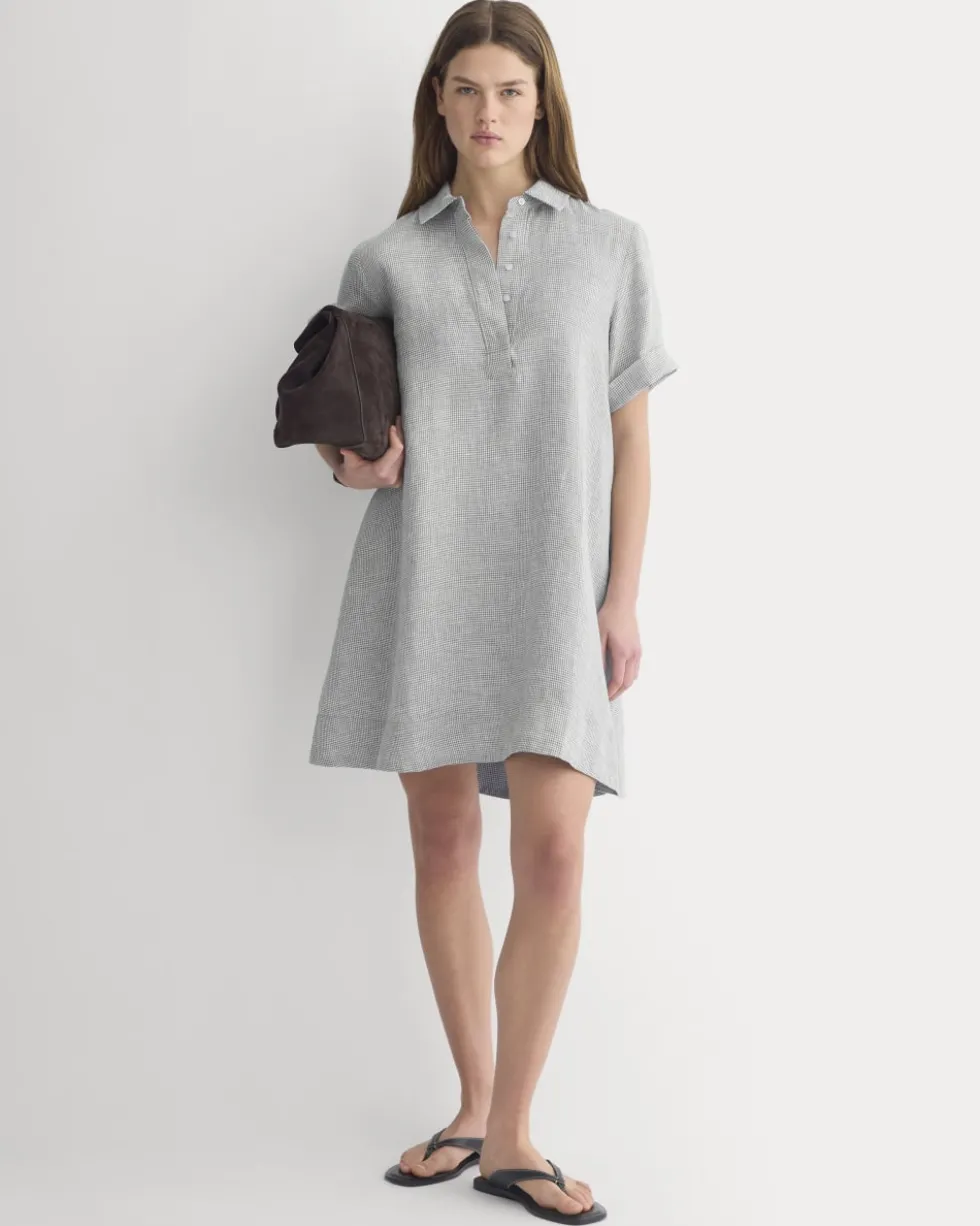 Mini Popover Shirtdress in Linen
