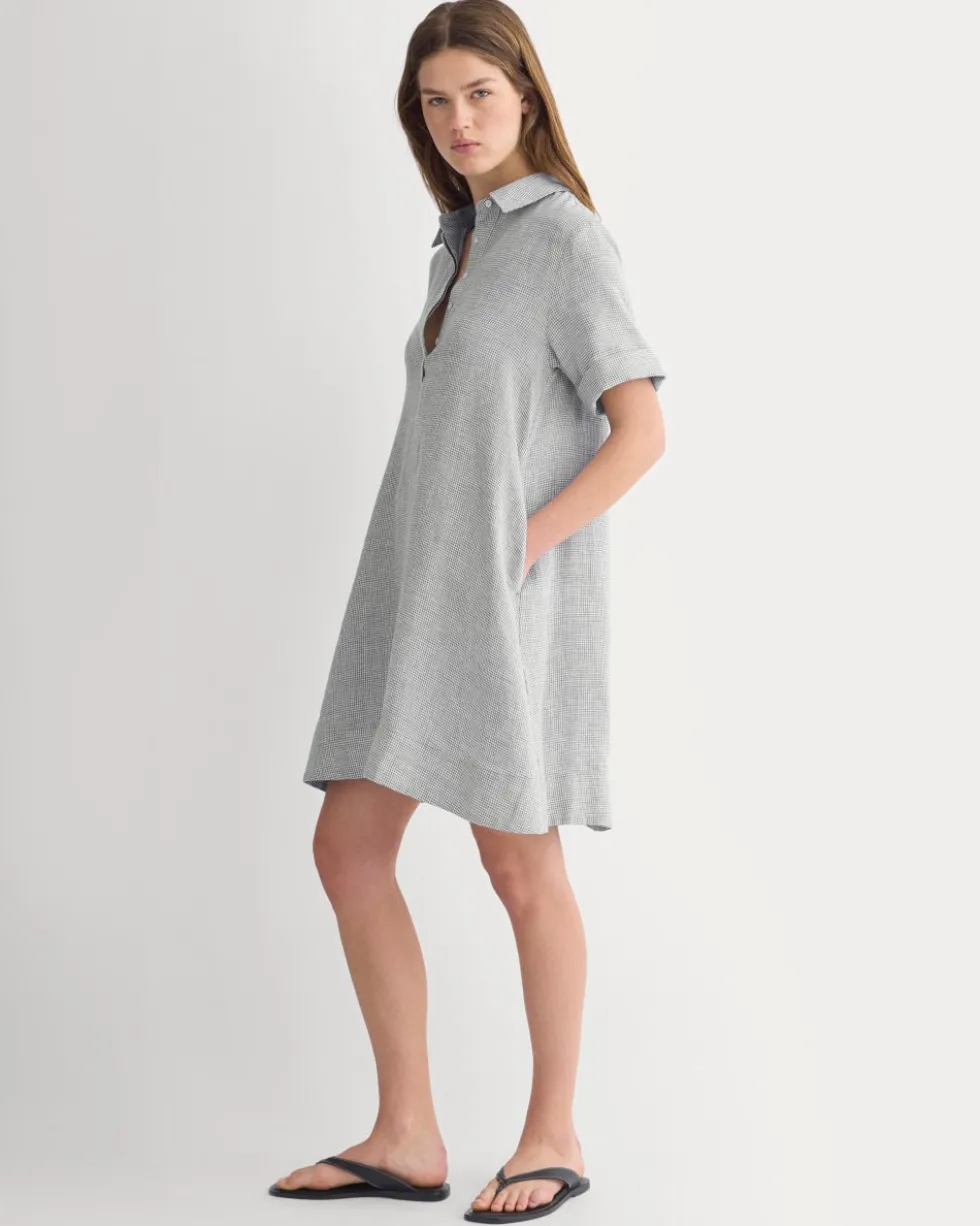 Mini Popover Shirtdress in Linen