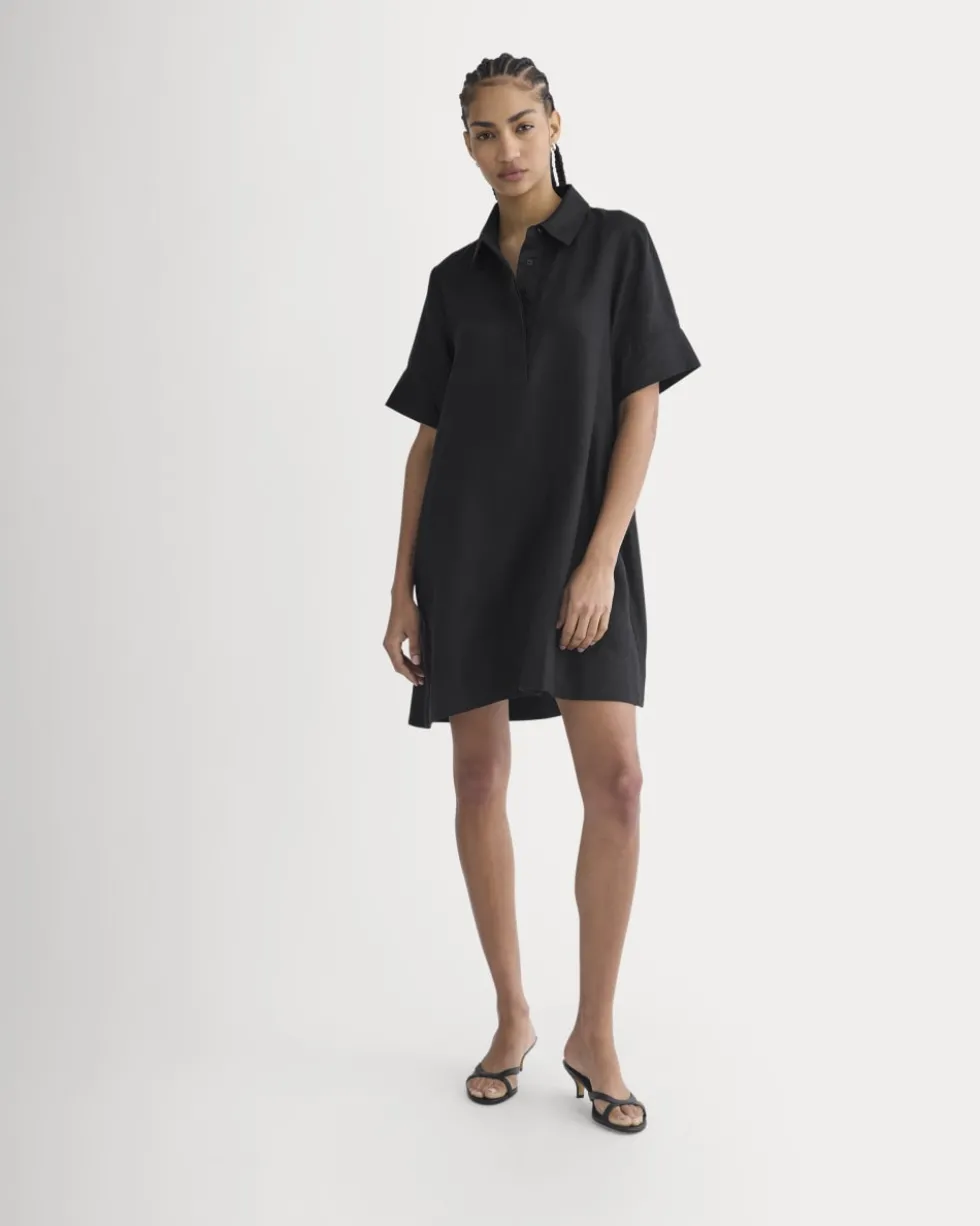 Mini Popover Shirtdress in Linen